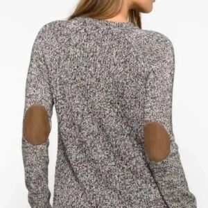 RD STYLE | Anthropologie Gray Knit Brown Elbow Patches Pullover